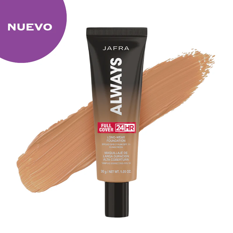 JAFRA Always 24HR Maquillaje de Larga Duración Alta Cobertura *Amplio Espectro FPS 15 / Tono 342 / 30 g